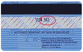 the credit card number onon your mastercard & visa cards,